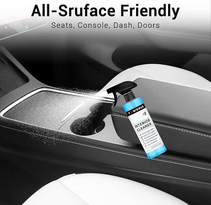 Tesla Seat Cleaner Remover Stain Biodegradable, Safe on White & Black Vegan Leather, Tesla Interior Cleaning Products for Seats, Console, Dash, Tesla Model 3/Y/S/X Accessories for 2025 | 2026