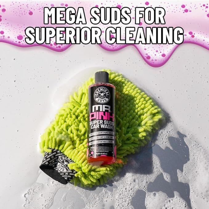 Chemical Guys Mr. Pink Car Wash Soap - 128 oz Super Suds Foaming Car Wash Soap for Cannon, Blaster, or Bucket Washing - pH Balanced, Safe on Wax, Sealant, Ceramic, and Clear Coat Finishes