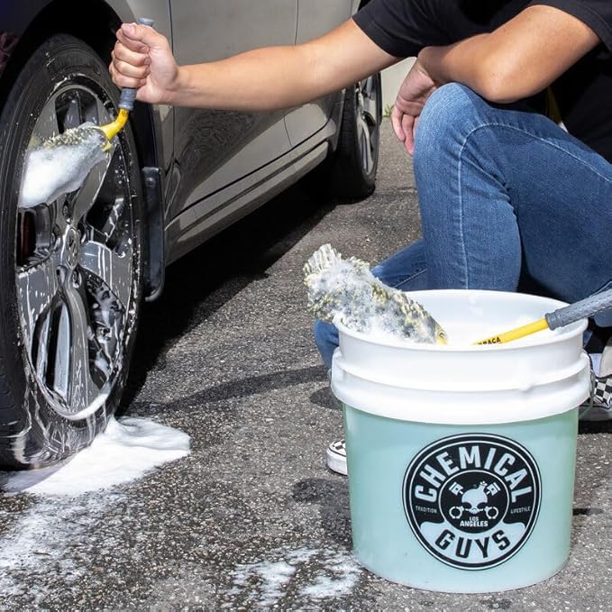 Chemical Guys Rimpaca Ultimate Wheel Brush Set - 3-Piece Wheel Cleaner Brush Kit with Soft Bristle Brushes for Cars, Trucks, SUVs, Motorcycles, and RVs - Safe for Rims, Grilles, and Tight Areas