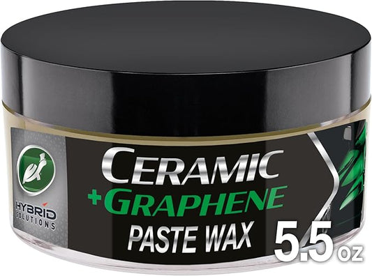 Turtle Wax Hybrid Solutions Ceramic Graphene Paste Wax for Car Detailing, High Gloss Shine, Extreme Water Beading, Long-Lasting Protection, for Paint, Glass Metal, Wheels and More, 5.5 oz (Pack of 1)