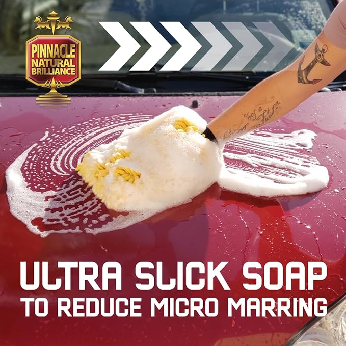 Pinnacle Bodywork Shampoo | Luxurious pH-Neutral Car Wash | Scratch-Free Formula with Long-Lasting Suds | High-Yield Concentrate for Gentle Cleaning | PIN-100 | 16 oz