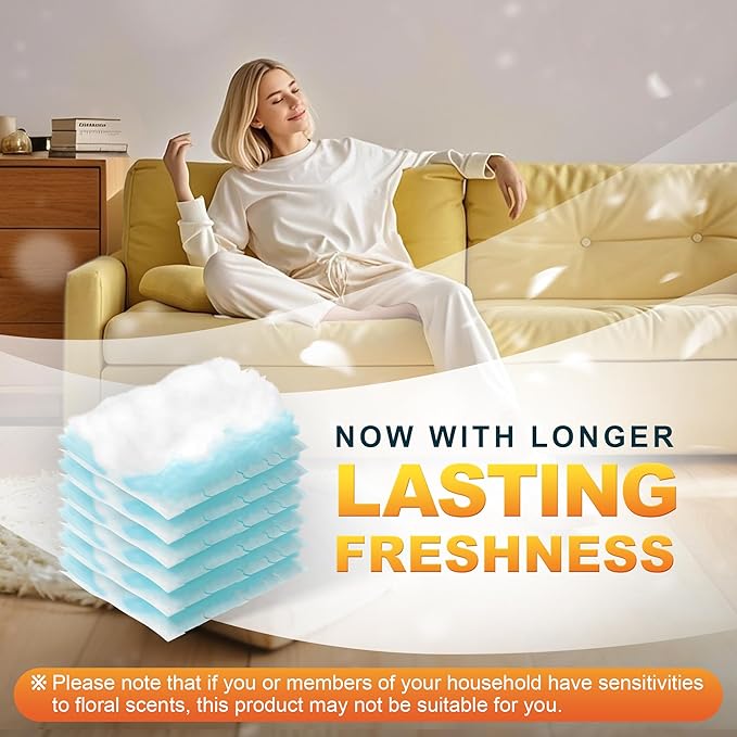 JOYMOOP Disposable Duster for Cleaning, with 1 Handles & 24 Ct Blue Heavy Duty Refills for Swiffer Feather Duster, Household Cleaning Tool for Electronics, Dusting Furniture, Blinds, Pet Hair