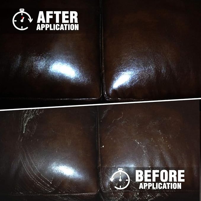 Milsek Leather & Vinyl Cleaner & Conditioner - Cleaning Supplies for Leather Home Furnitures, Couch, Automotive Interior, Shoes, Bags - 12 Fl Oz (Pack of 2) with Microfiber Towel