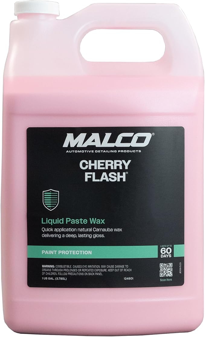 Malco Cherry Flash Automotive Liquid Paste Wax – Protect & Shine Your Vehicle/Easiest Way to Hand Wax Your Car/Lasting Gloss & Protection For Cars, Trucks, Boats and Motorcycles / 1 Gal. (124801)