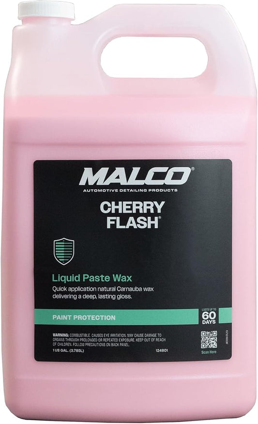 Malco Cherry Flash Automotive Liquid Paste Wax – Protect & Shine Your Vehicle/Easiest Way to Hand Wax Your Car/Lasting Gloss & Protection For Cars, Trucks, Boats and Motorcycles / 1 Gal. (124801)