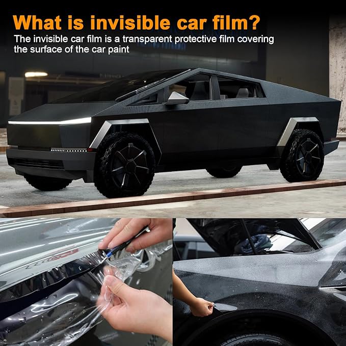 Precut Paint Protective Film for Tesla Cybertruck 2024-2026 Full Body 8.5Mil TPU PPF Color Change Film Self Adhesive Scratch Protector Exterior Accessories (Khaki)