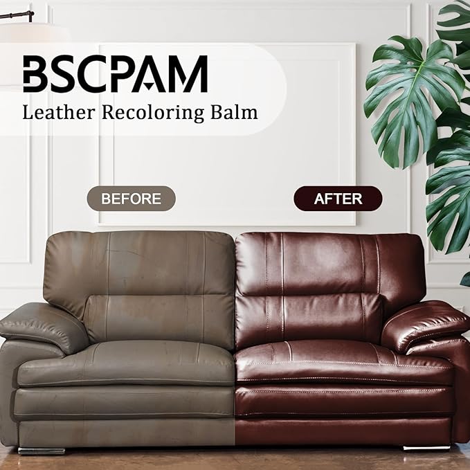 12oz Leather Recoloring Balm & 3.4oz Mink Oil Leather Conditioner kit,Tan Leather Color Repair Kits for Couches, Leather Couch Paint Scratch Repair for Furniture Car Sofa Shoes Leather Dye