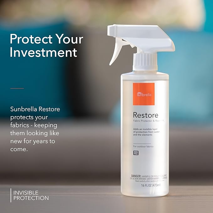 Sunbrella Restore Fabric Protector | Water-Repellent Spray for Outdoor Fabrics | Easy Use, Non-PFAS | Protect & Restore Upholstery | 16 fl oz