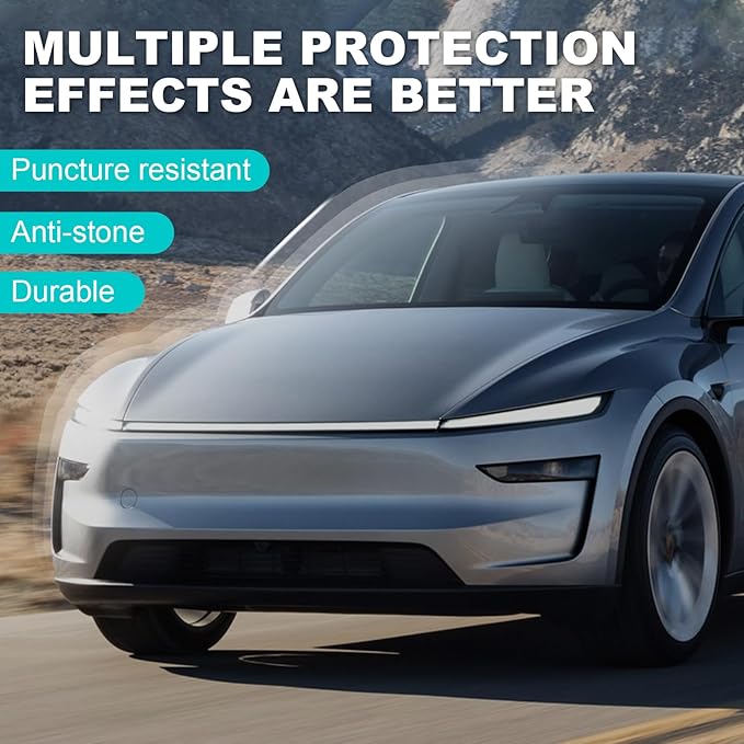 Precut Paint Protective Film for 2025 Tesla Model Y Juniper Hood & Fender 8.5 Mil TPU PPF Clear Car HD Scratch Exterior Accessories