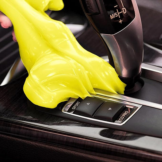 PULIDIKI Car Cleaning Gel Detailing Kit Car Cleaning Putty Gel Reusable Car Cleaning Tools Car Slime for Cleaning Car Slime Cleaner Car Cleaning Supplies Car Accessories for Men Women Yellow