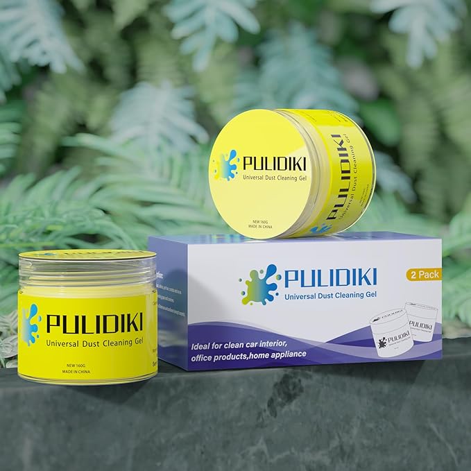 PULIDIKI Car Cleaning Gel for Car Cleaning Putty Car Putty Auto Detailing Tools Car Slime Cleaner Dust Cleaning Gel for Car Interior Cleaner Car Accessories Keyboard Cleaner Yellow (2Pack)
