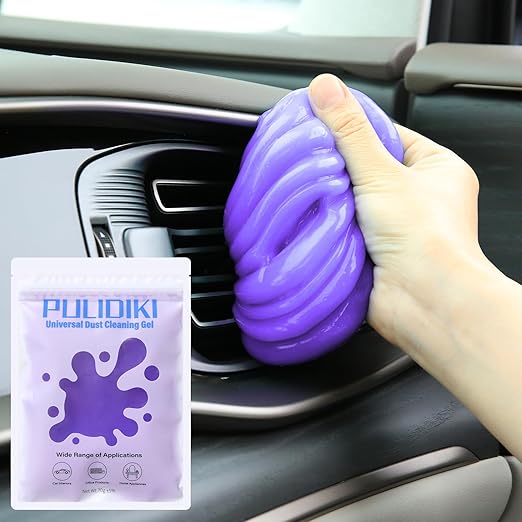 PULIDIKI Car Cleaning Gel Clean Putty, Universal Car Interior Cleaner Slime, Perfect Cleaning Kit Supplies, Auto Detailing Tools Accessories, Dust Remover Gifts for Men Women Purple