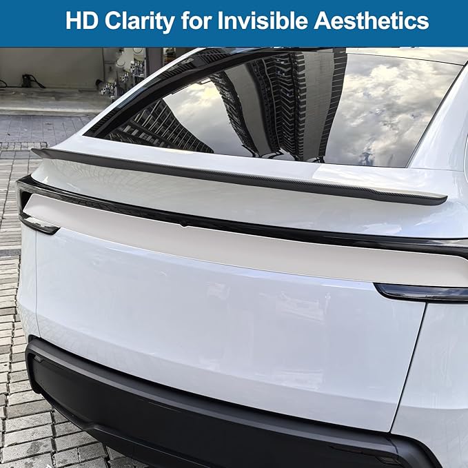 PPF Film for Tesla Model Y Juniperlliftgate Applique Wrap Sticker Exterior for Model Y Juniper Accessories Precut Protective Film Daytime Running Lights Trim Film (White)