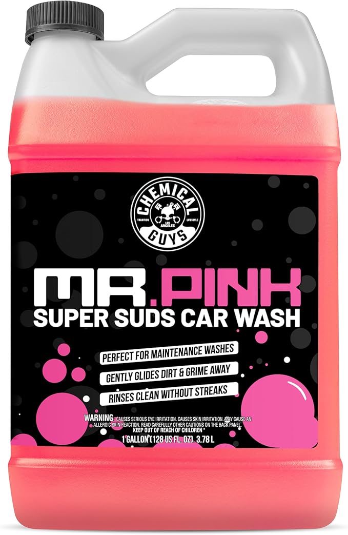 Chemical Guys Mr. Pink Car Wash Soap - 128 oz Super Suds Foaming Car Wash Soap for Cannon, Blaster, or Bucket Washing - pH Balanced, Safe on Wax, Sealant, Ceramic, and Clear Coat Finishes