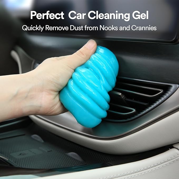 PULIDIKI Car Cleaning Gel Car Cleaning Putty Car Putty Auto Detailing Tools Car Slime Cleaner Dust Cleaning Gel for Car Interior Cleaner Car Cleaning Supplies Cleaning Kit Car Accessories Blue 2Pack