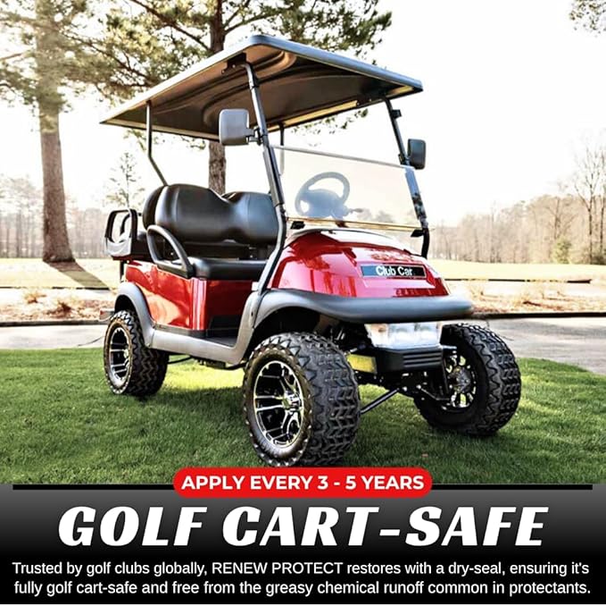 RENEW PROTECT - Blak, Semipermanent Rich Black Tire & Trim Treatment, Mid to High Shine, Floor Mat- RV- Golf Cart, Motorcycle-Safe, Acrylic Ceramic-Hybrid Protectant, Wash-Proof, 5 min Dry-Seal 8oz