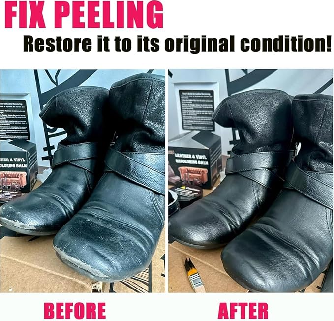 Leather Recoloring Balm, Maroon Vinyl Leather Color Restorer, Leather Repair Kit for Car Interior, Leather Paint, for Furniture Seat, Shoe Polish