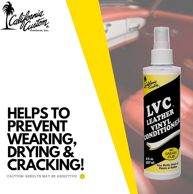 – Leather Vinyl Conditioner LVC, Protect Your Leather, Rubber, Plastic and Vinyl from Wearing, Drying & Cracking. No Greasy Film. Will Not Attract Dust! - 8 fl. oz.
