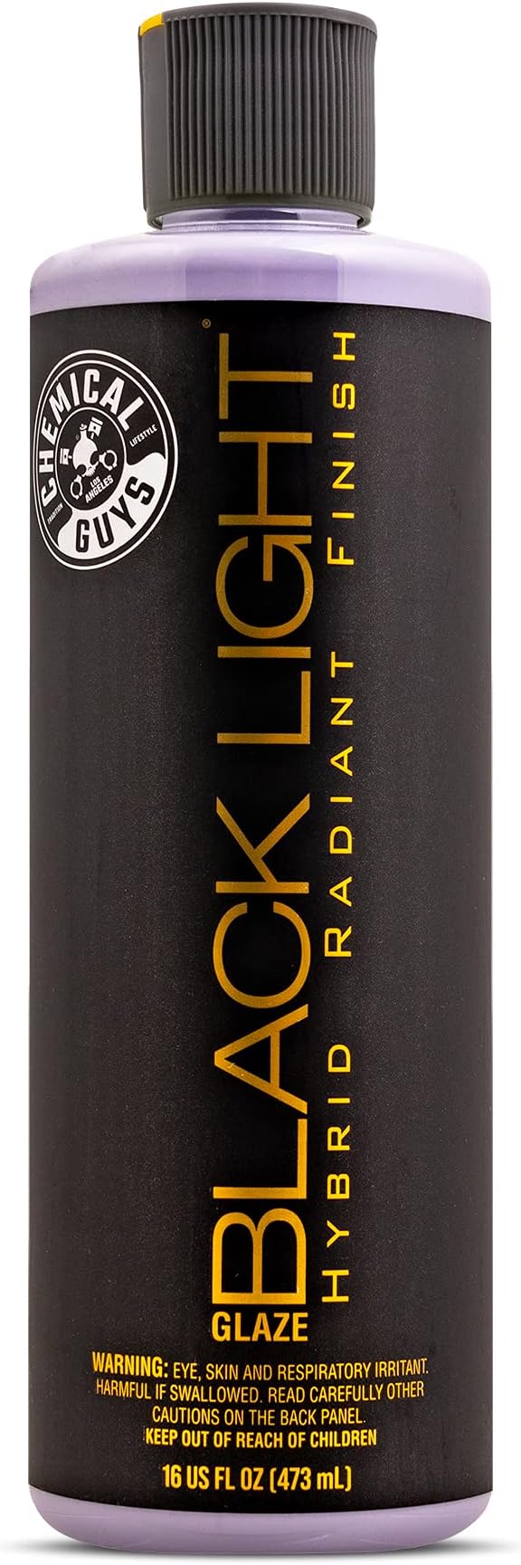 Chemical Guys Black Light Hybrid Radiant Finish - Premium Glaze and Car Sealant for Black and Dark Colors - Enhances Depth, Gloss & Protection on Cars, Trucks, SUVs & More, 16 fl oz Bottle