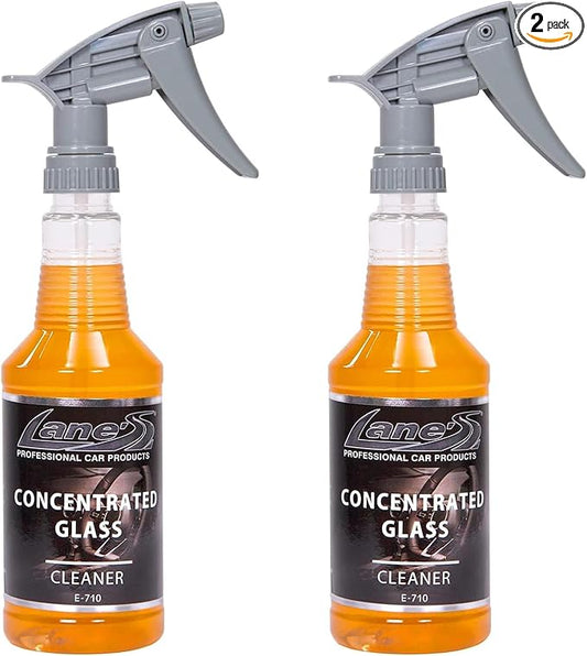LANE'S Concentrated Auto Glass Cleaner | Tint-Safe Car Windshield, Window Cleaner | Removes Automotive Smoke Film, Fingerprints, & Smudges | Streak-Free, Safe for All Glasses | 16oz, 2 Pack