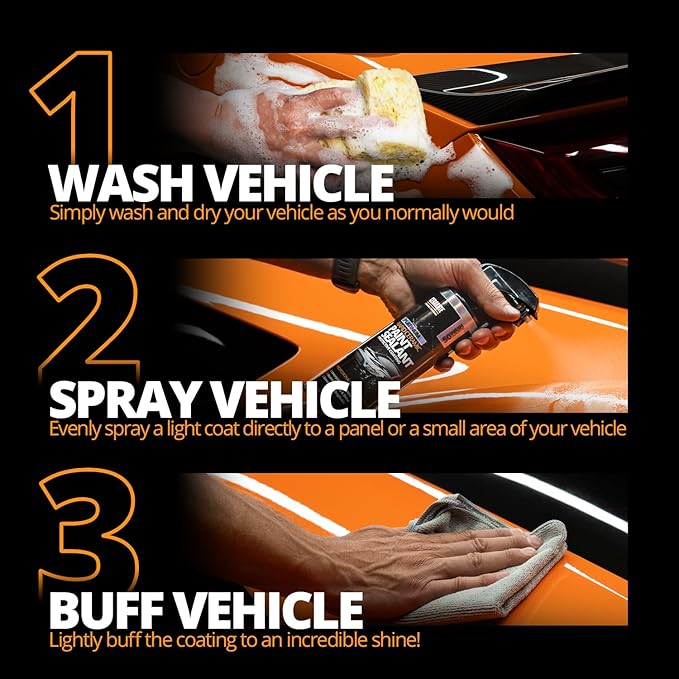 CERAKOTE® Platinum Rapid Ceramic Paint Sealant Spray - 14 oz. - 50 Wash Rating - Maximum Gloss & Shine – Extremely Hydrophobic – Unmatched Slickness - Ceramic Spray Coating