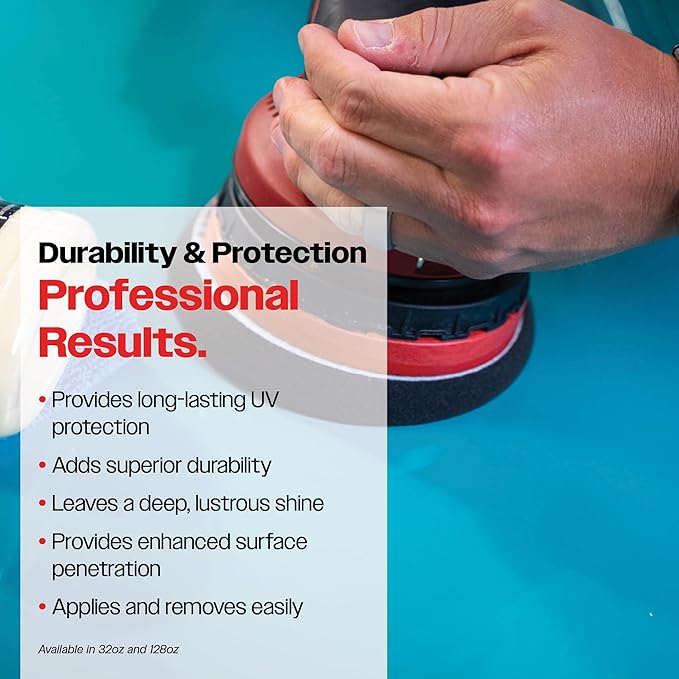 Malco Nano Care Banana Creme Wax - Deep Gloss Shine and Long-Lasting UV Protection/For Automotive, Marine and Industrial Finishes / 32 oz. (197732)