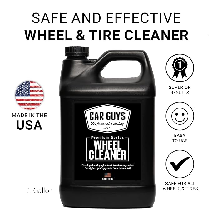 CAR GUYS Wheel Cleaner 1 Gallon Refill | Effective Rim and Tire Cleaner | Safe & Versatile Brake Dust Remover | 1 Gallon (Sprayer Not Included)