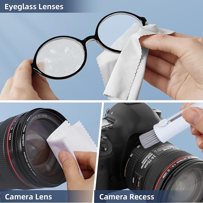 Keyboard Cleaner Laptop Cleaning Kit, All in One Keyboard Cleaning Kit with Car Screen Cleaner Spray, Retractable Detailing Brush for Phone iPhone Computer PC MacBook Airpod Camera Lens Elecitroncs