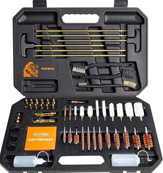 Universal Gun Cleaning Kit for All Caliber Pistol Rifle Handgun Shotgun Hunting Cleaning Kit with Brass Rods and Tough Carrying Case, Gun Accessories Gifts for Men