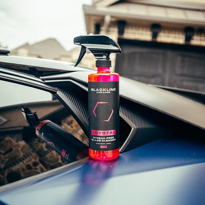 Blackline Best Glass Cleaner - Works on Glass, Windows, Mirrors & Navigation Screens. Tint Safe Window Cleaner for Car - 16 fl oz bottle, Streak Free Spray