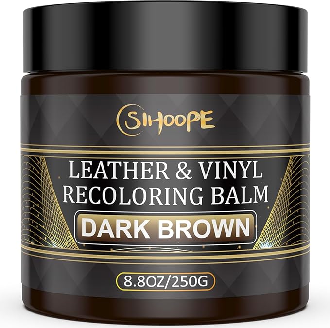 2025 New Advanced Leather Recoloring Balm,Dark Brown Leather Repair Kit for Furniture,Leather Dye Filler,Leather Color Restorer for Couches,Leather Scratch Remover for Car Interior