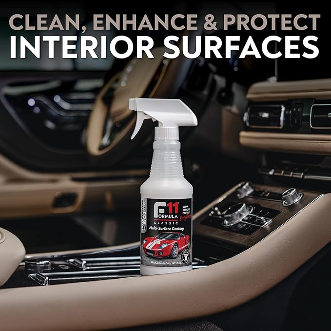 TopCoat F11 Polish & Sealer for Cars, Bikes and More – Water-Based Alternative to Ceramic Wax - 16 oz F11 Kit with Travel Bottle and 2 Microfiber Towels