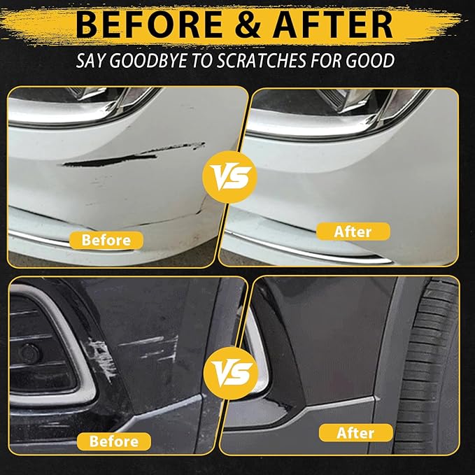 Car Scratch Remover, 30ml Red Car Paint Touch Up for Deep Scratches, Quick Drying, Easy to Use, Includes Body Putty & Sandpaper for Professional DIY Finish