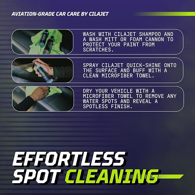 Travel Kit, Automotive Care Kit, 4 Piece Set, Includes 8oz Car Shampoo, 8oz Quick Shine, and Two Microfiber Towels