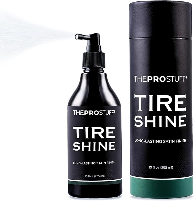 The Pro Stuff® Tire Shine - Satin Tire Dressing for Deep Black Finish | No Sling, Quick Drying, Solvent-Free | Car Tire Shine for Enthusiasts
