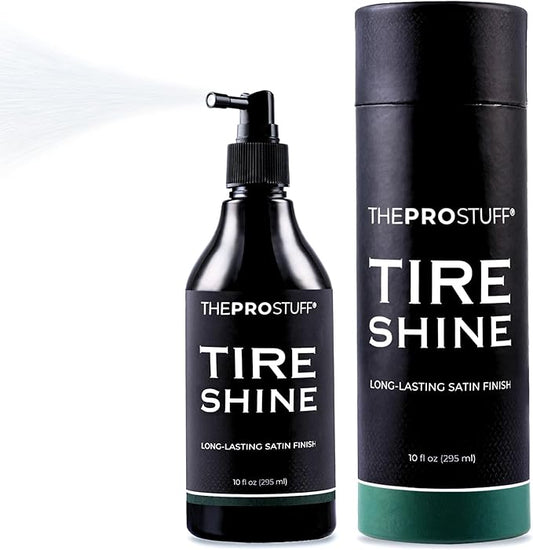 The Pro Stuff® Tire Shine - Satin Tire Dressing for Deep Black Finish | No Sling, Quick Drying, Solvent-Free | Car Tire Shine for Enthusiasts