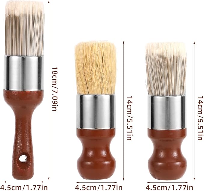 3pcs Leather Furniture Salve Brush, Wood Furniture Repair Brush Durable Salve Wax Tool Ergonomic Leather Cleaning Tool for Home Polishing Wax Application (2 Styles)