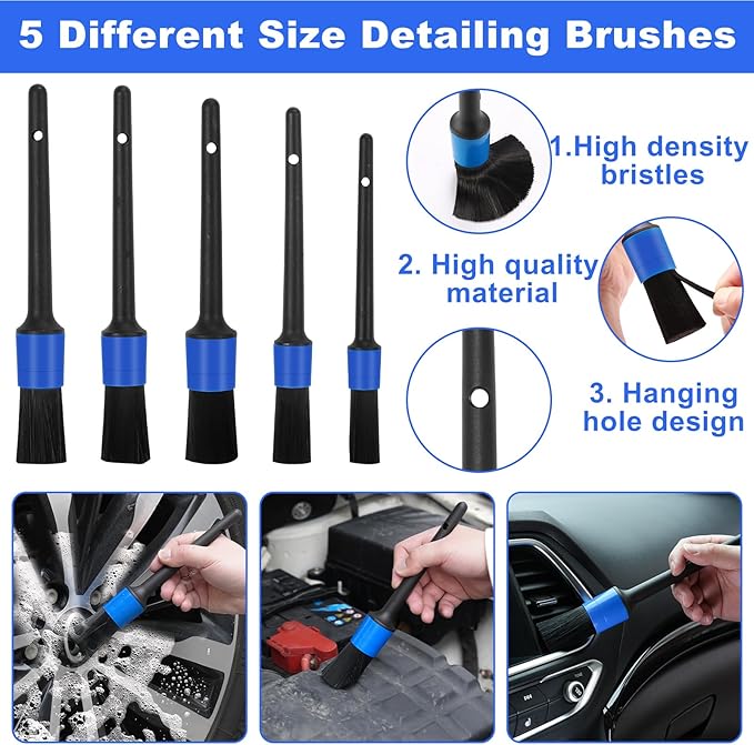 Viewsun Windshield Cleaner Tool, 14Pcs Car Interior Cleaning Kit, Car Detailing Kit Interior Cleaner, Car Detailing Brushes, Car Cleaning Gel, Inside Cleaning Supplies Accessories for Women Men