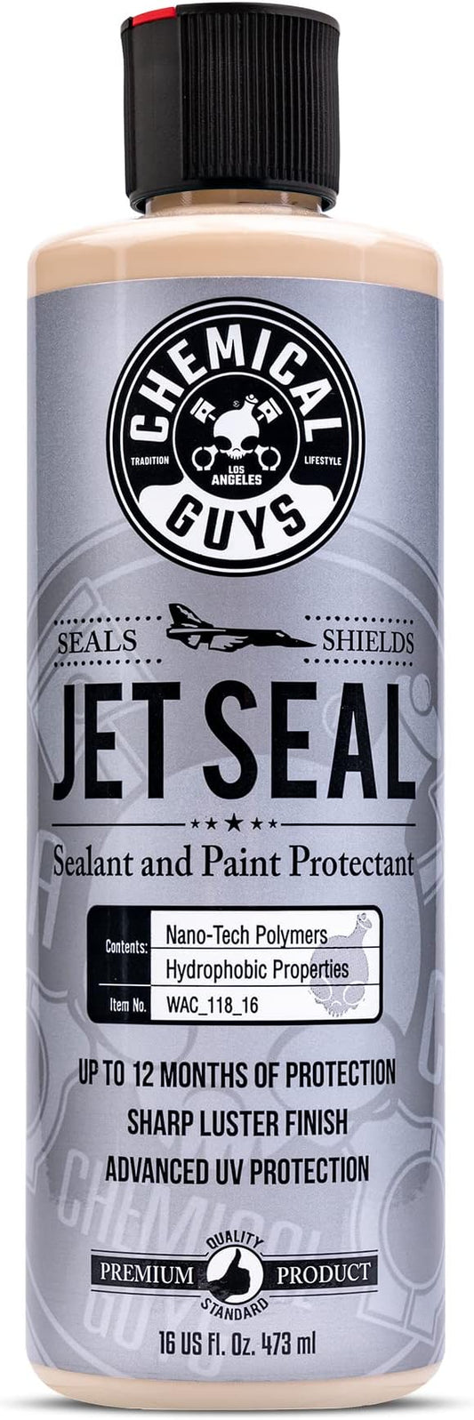 Chemical Guys JetSeal Anti-Corrosion Sealant & Paint Protectant - Advanced Car Paint Sealant for Trucks, Motorcycles, SUVs & RVs, Provides Durable Protection & High Gloss Finish, 16 oz