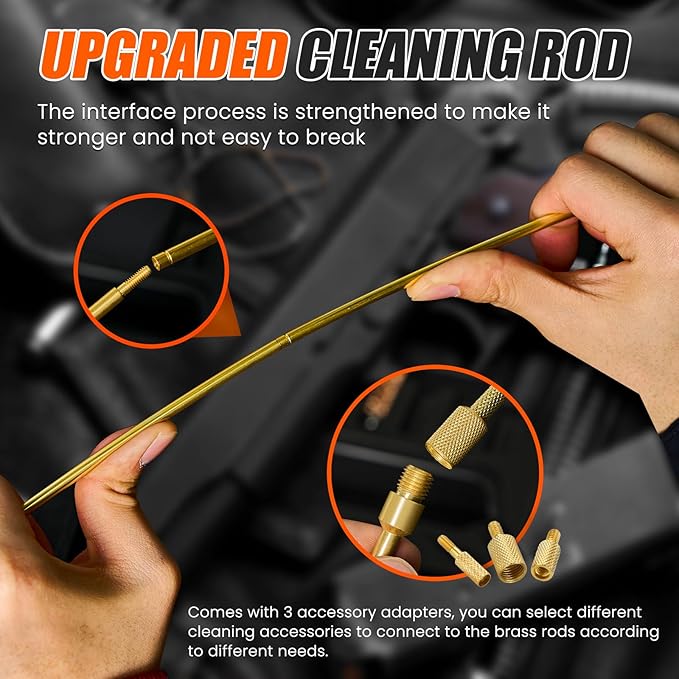 Universal Gun Cleaning Kit for All Caliber Pistol Rifle Handgun Shotgun Hunting Cleaning Kit with Brass Rods and Tough Carrying Case, Gun Accessories Gifts for Men