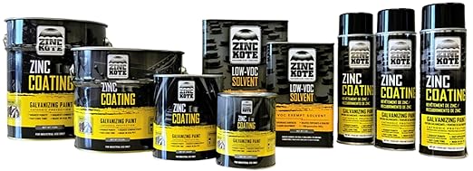 ZincKote Cold Galvanizing Paint/Coating - Cold Galv - 96% Zinc DFT - Steel Corrosion Protection - Reloads Hot Dip Galvanizing - Made in the USA - 10 KG (1 Gallon)