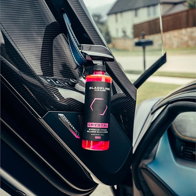 Blackline Best Glass Cleaner - Works on Glass, Windows, Mirrors & Navigation Screens. Tint Safe Window Cleaner for Car - 16 fl oz bottle, Streak Free Spray