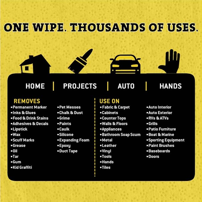 Tub O' Towels TW90 Heavy-Duty 10" x 12" Size Multi-Surface Cleaning Wipes, 90 Count Per Canister, 6 Pack