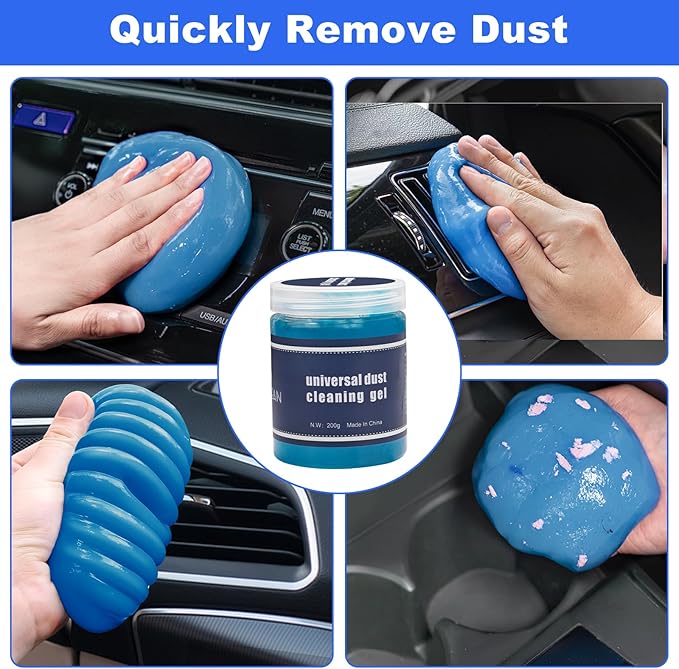 Viewsun Windshield Cleaner Tool, 14Pcs Car Interior Cleaning Kit, Car Detailing Kit Interior Cleaner, Car Detailing Brushes, Car Cleaning Gel, Inside Cleaning Supplies Accessories for Women Men