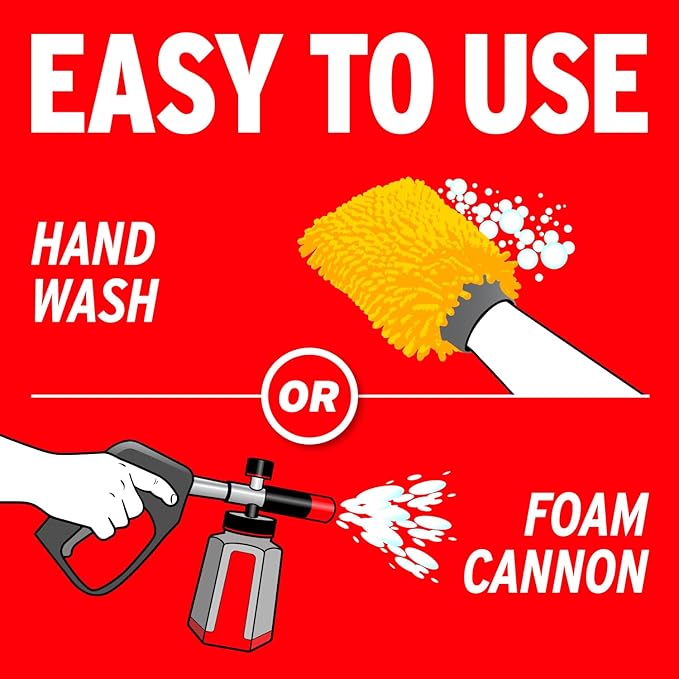 Mothers California Gold Ceramic Wash & Wax, 50 oz. – pH Neutral, Eco-Friendly, Super-Sudsy, Watermelon Scented, Boosts Beading, Enhances Gloss & Leaves a Streak-Free Shine, Foam Cannon Ready (05650)