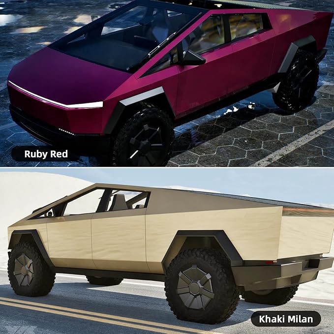 Precut Paint Protective Film for Tesla Cybertruck 2024-2026 Full Body 8.5Mil TPU PPF Color Change Film Self Adhesive Scratch Protector Exterior Accessories (Purple)