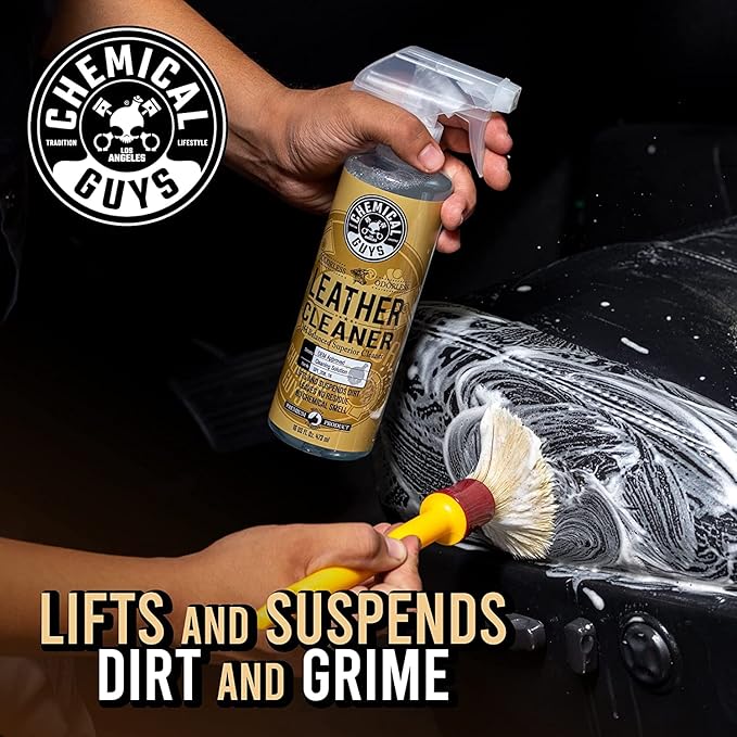 Chemical Guys SPI1091601 Leather Cleaner and Conditioner Leather & Interior Care Bundle + SPI22016 Total Interior Cleaner & Protectant, Safe for Cars, Home, Office, & More (16 fl oz) 3 Items