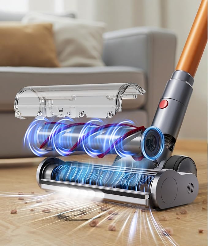 Cordless Vacuum Cleaner, 600W 50KPA 70Mins Vacuum Cleaners for Home,Stick Vacuum with Self-Standing ,Wall Mount Dock, 3.3Ft Hose,Aromatherapy, Household Vacuum for Pet Hair/Carpets/Hardwood（X7A Pro）