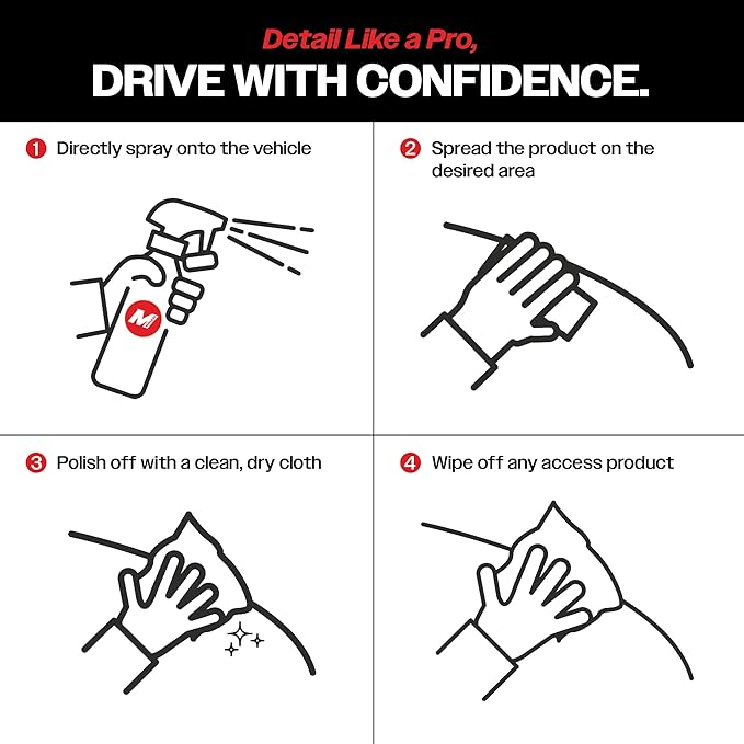 Malco Showroom Shine Spray Car Wax – Best Car Wax Spray for Professional Finish/Easy to Use Instant Detailer/Cleans and Waxes Painted Surfaces, Metal and Glass / 16oz. (110416)