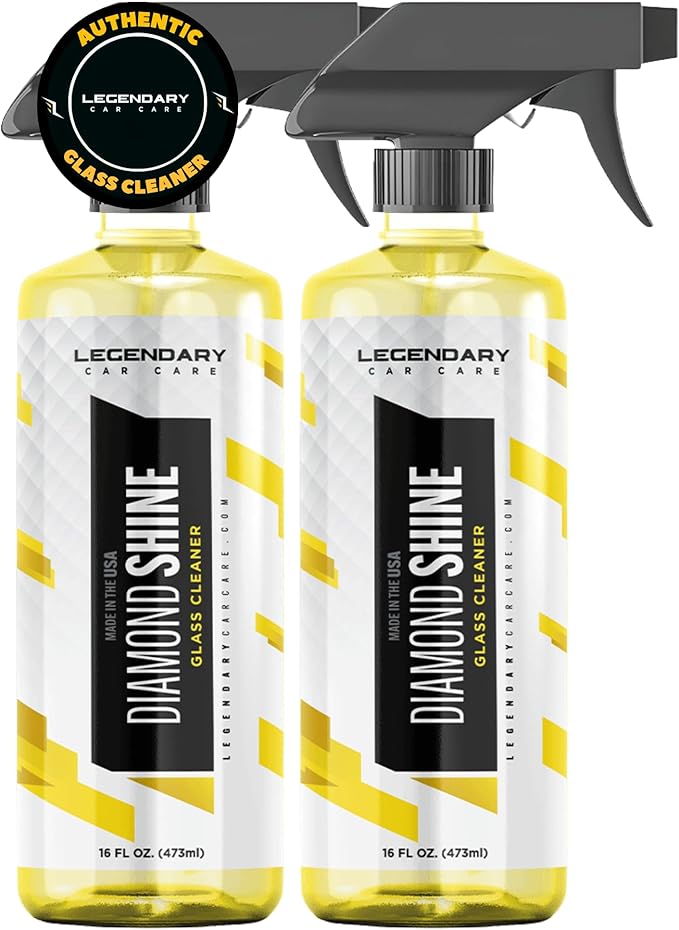 Legendary Glass Cleaner 16oz (2 Pack) - Auto Window Cleaner Spray for Car Windows & Windshield - No Streaks, Ammonia-Free, Tint Safe - Interior/Exterior Use